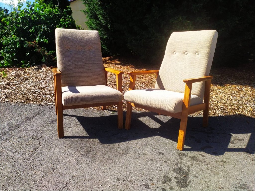 2x Křeslo orig. TON, Thonet, socialismus, 70.-80. léta, vintage, retro