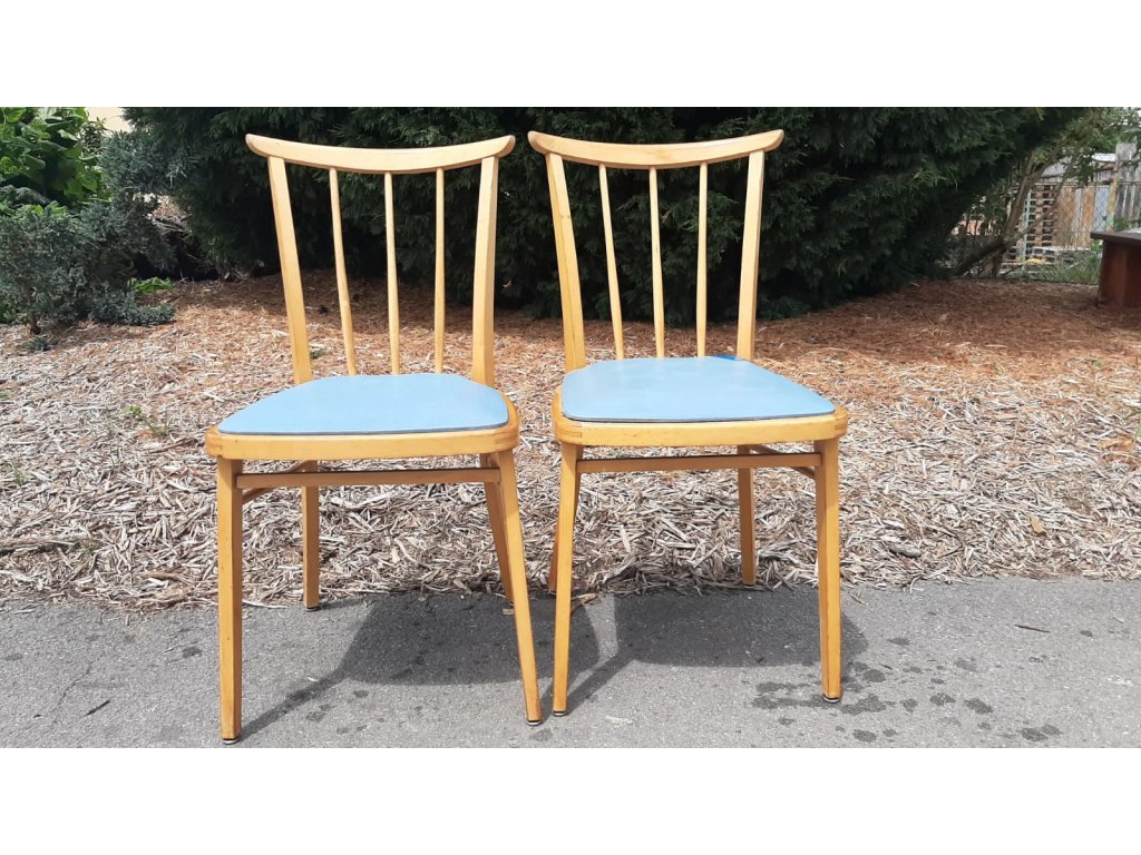 2x Jídelní židle, 70.-80. léta, socialismus, vintage, retro