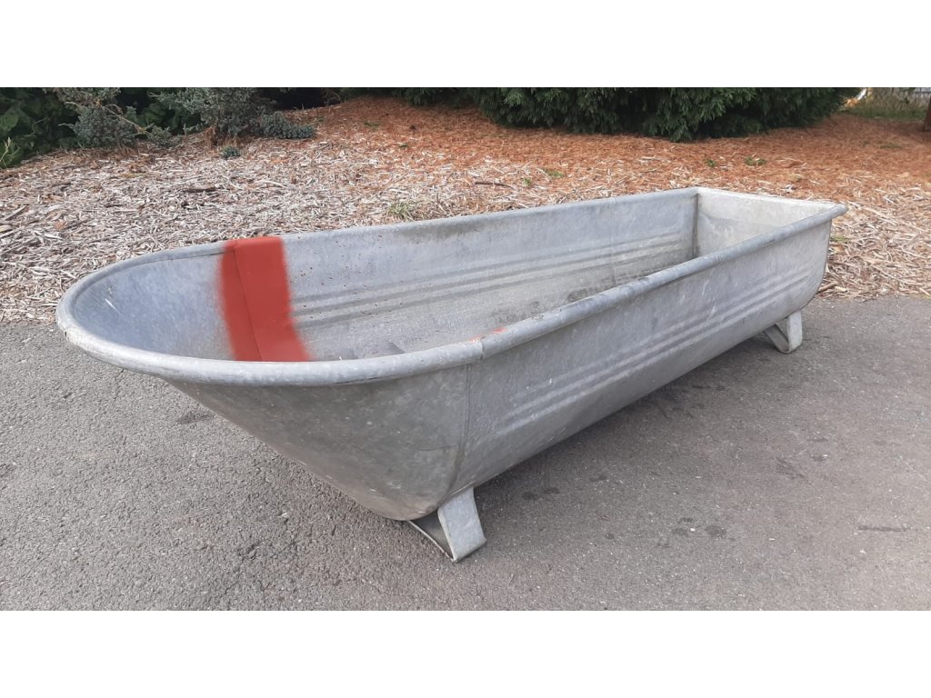 Stará Zahradní Plechová Vana Vanička Vintage RETRO