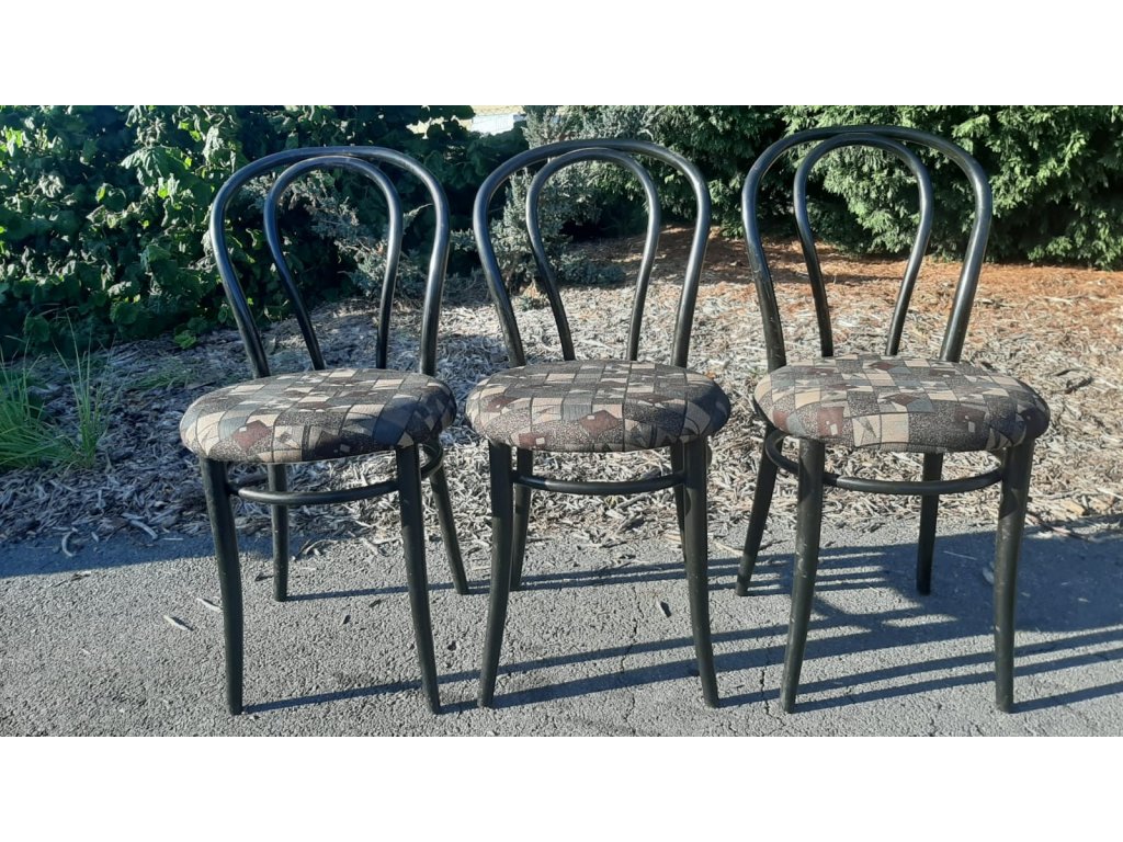 3x Jídelní židle TON Thonet 70.-80. léta vintage socialismus