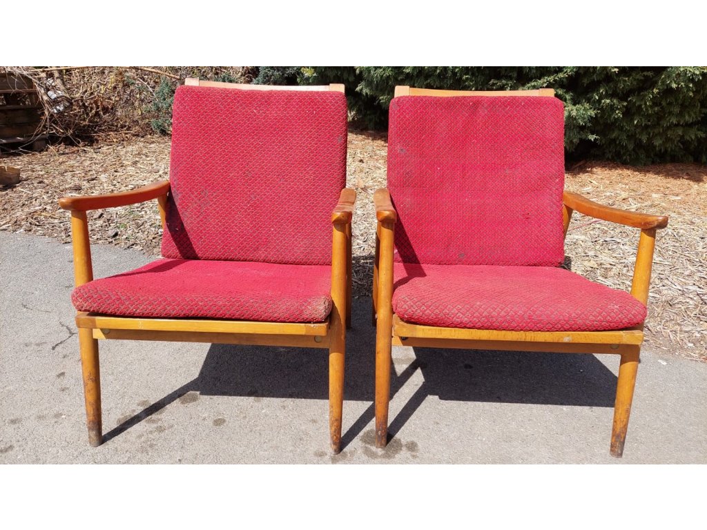 2x Křeslo, křesílko, 70.-80. léta, socialismus, retro, vintage