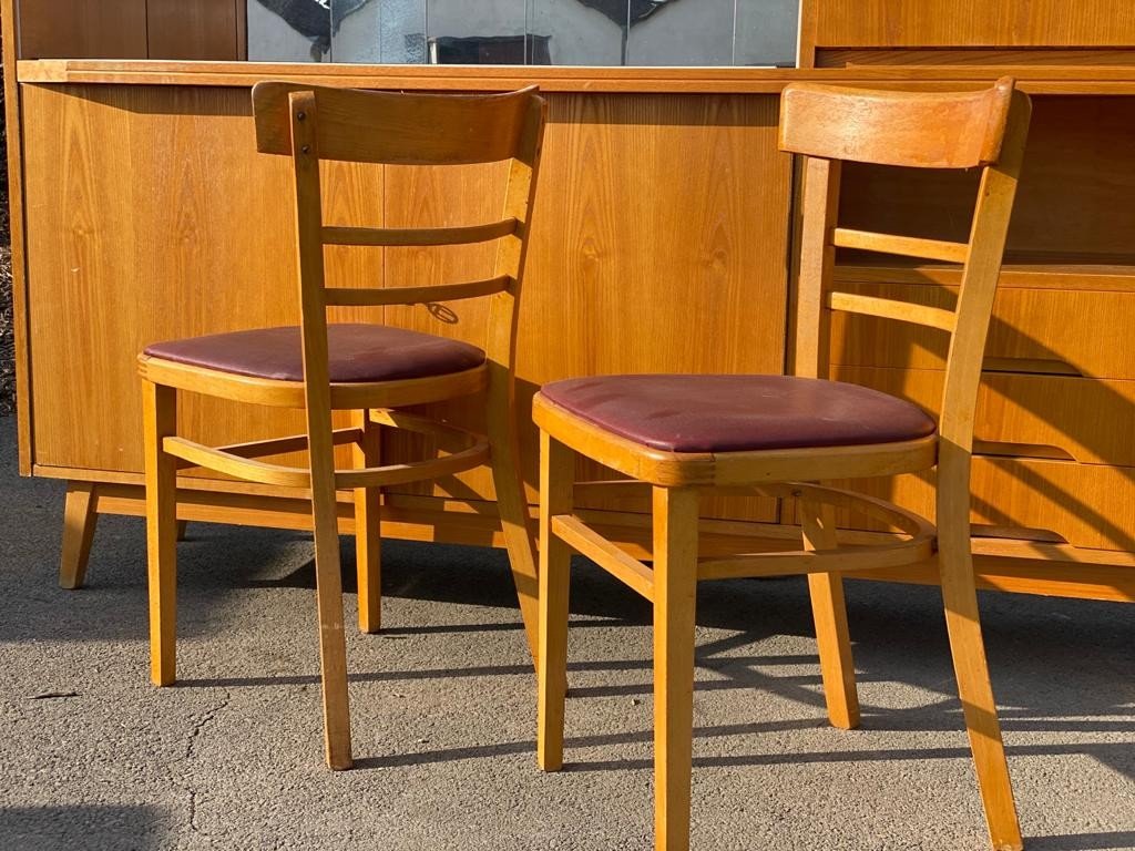 2x Jídelní židle TON, Thonet, vintage, socialismus, 70.-80. léta