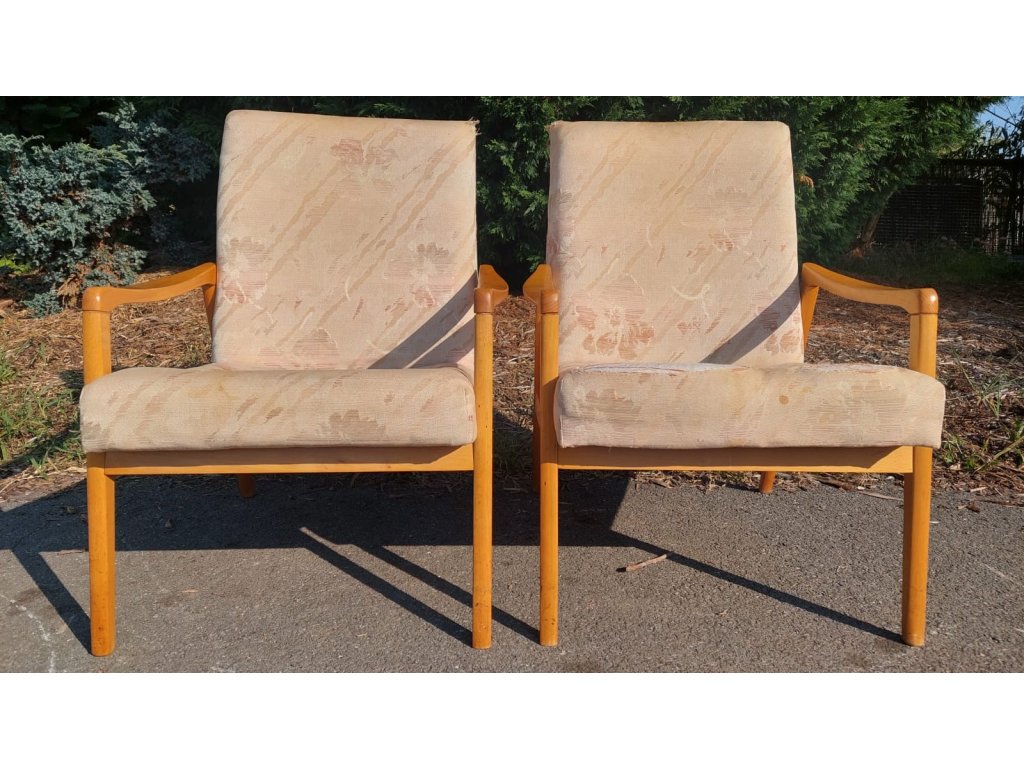 2x Křeslo, 70.-80. léta, vintage, retro, socialismus