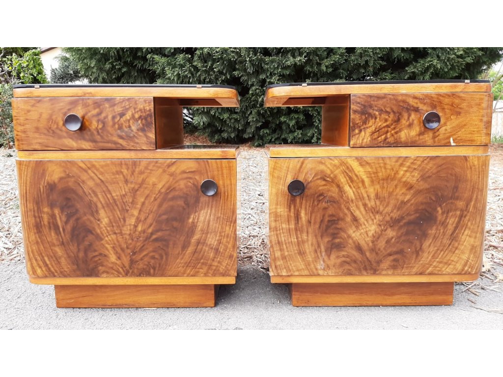 2x Noční stolek, komoda, skříňka, 50.-60. léta, retro, vintage