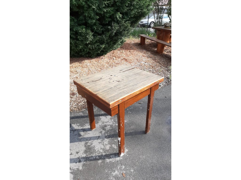 Rozkládací Vyklápěci Jídelní Stůl 70.-80. léta Socialismus Vintage RETRO