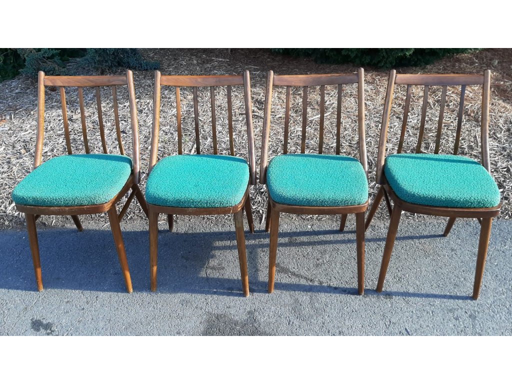 4x Jídelní kuchyňská židle vintage retro 70.-80. léta socialismus