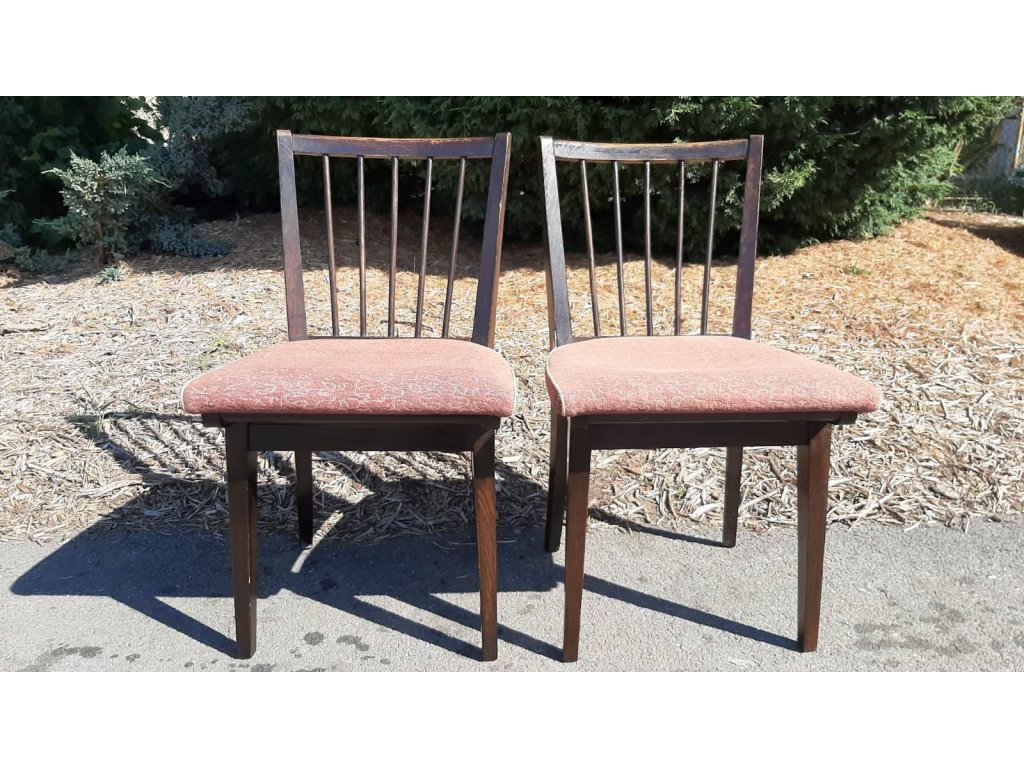 2x Jídelní kuchyňská židle, vintage, 70.-80. léta, socialismus, retro