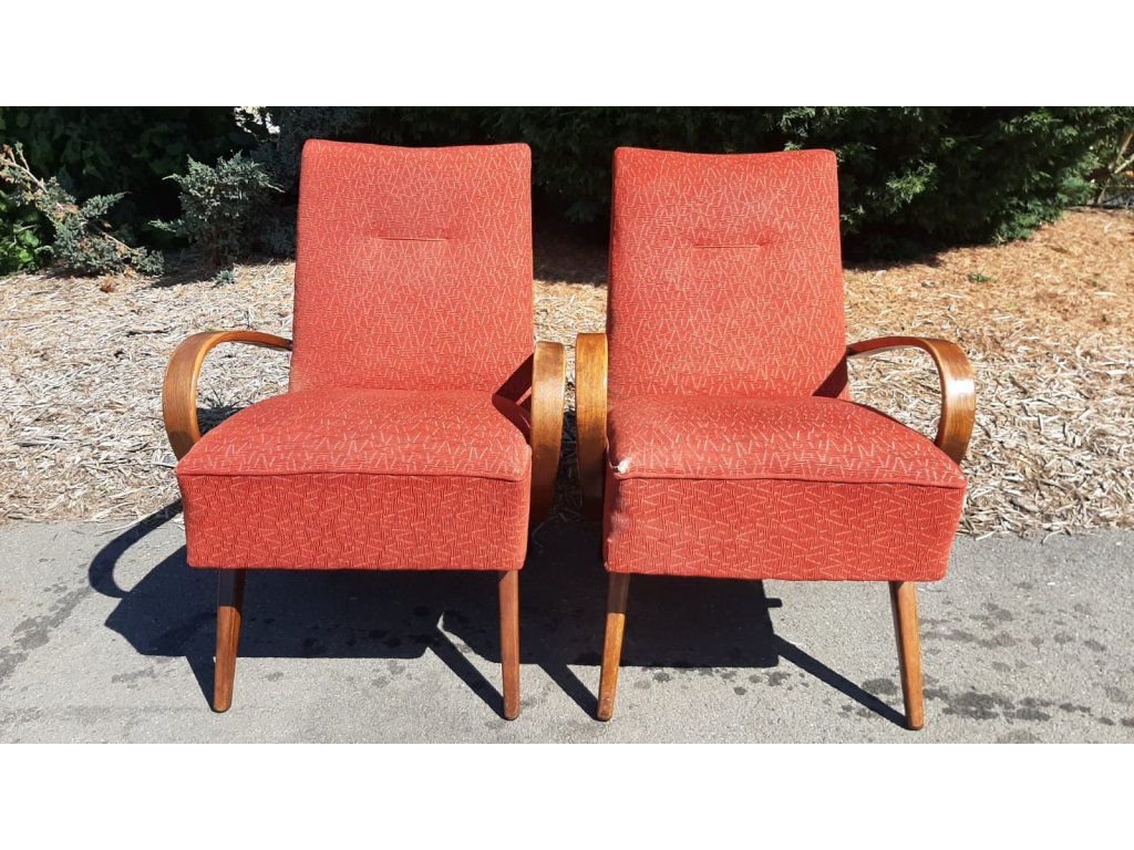 2x Křeslo TON, Thonet, socialismus, 70.-80. léta, vintage, retro
