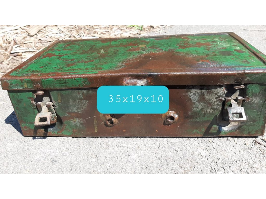 Plechový Industriální Box na Nářadí Vintage RETRO