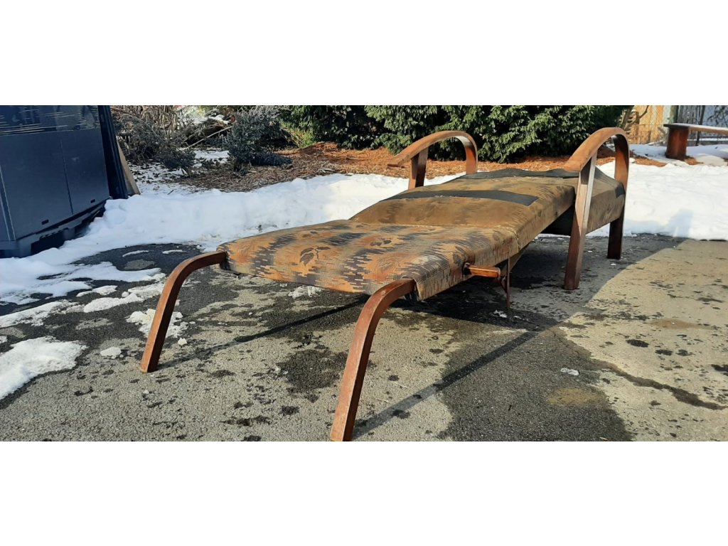 Starožitné Rozkládací Křeslo Postel Vintage RETRO