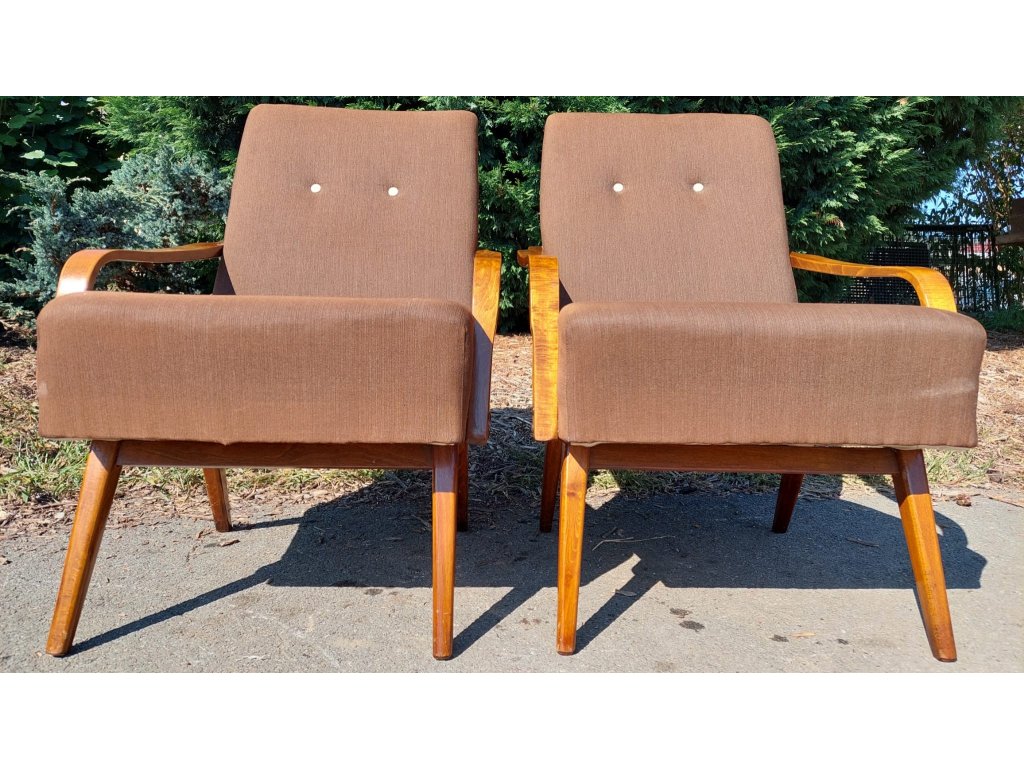 2x Křeslo, křesílko TON, Thonet, socialismus, vintage