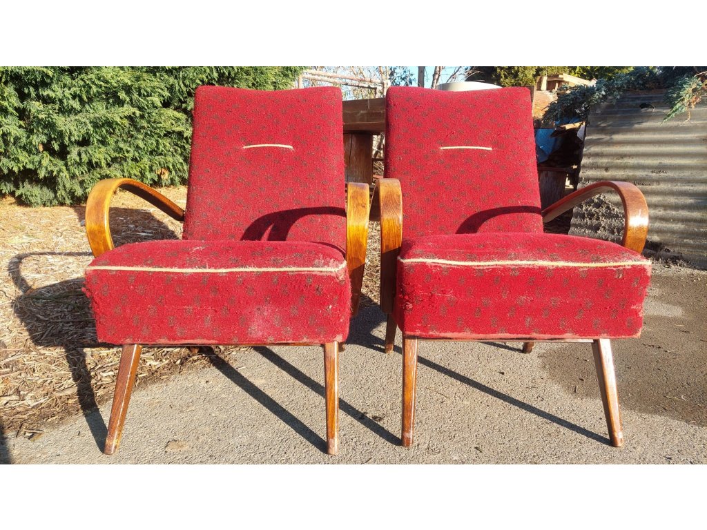 2x Křeslo Originál TON, Thonet, socialismus, vintage