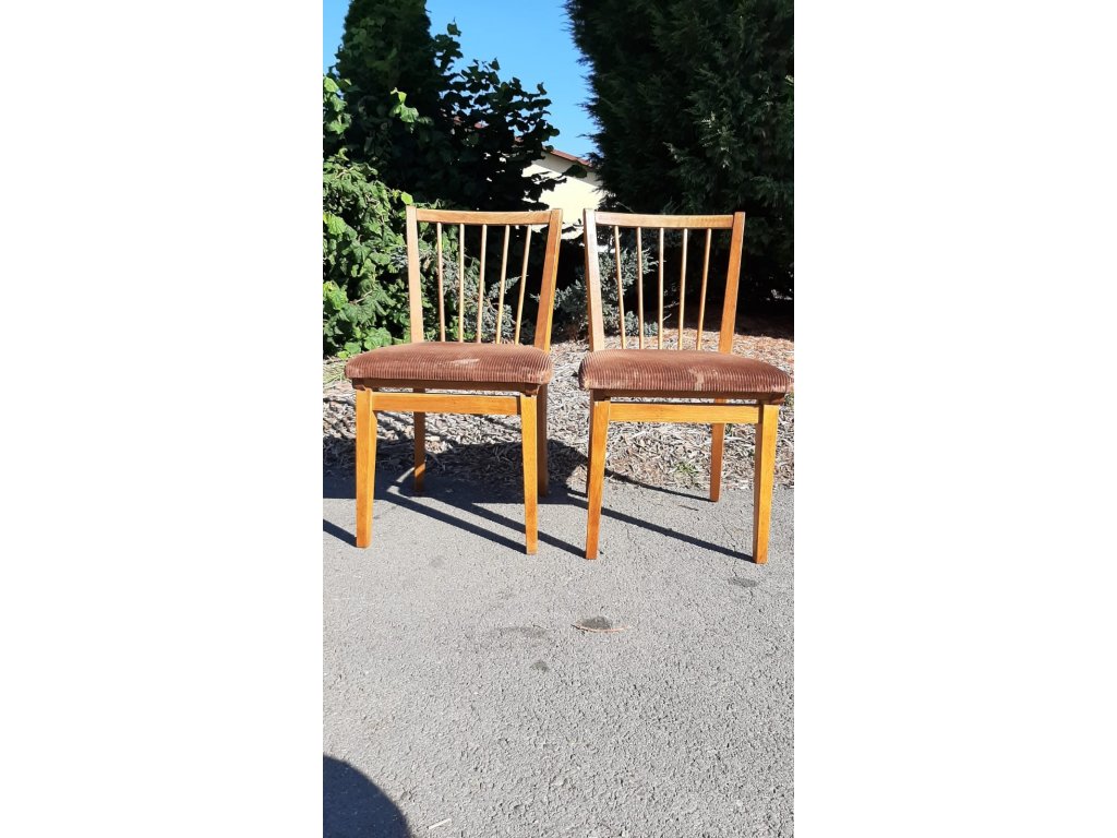 2x Jídelní kuchyňská židle, 70.-80. léta, vintage, socialismus