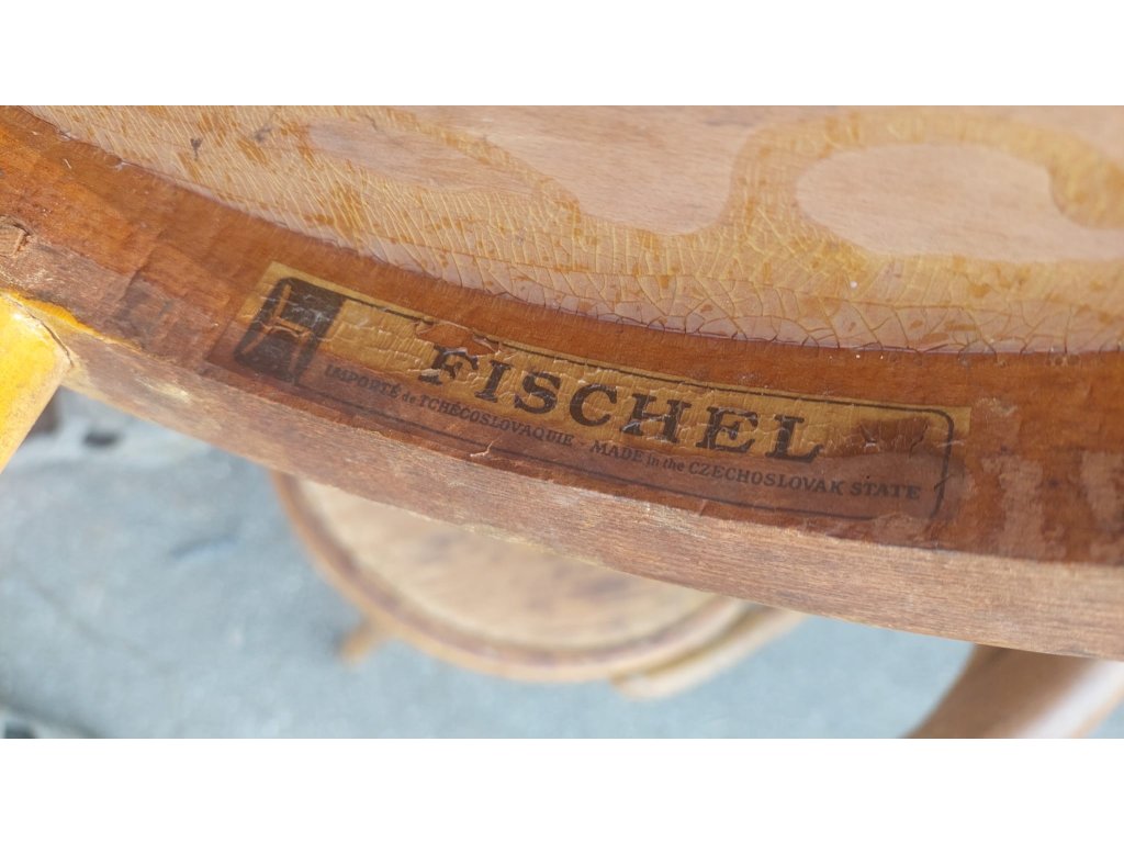 2x Starožitné Křeslo Židle FISCHEL Vintage RETRO