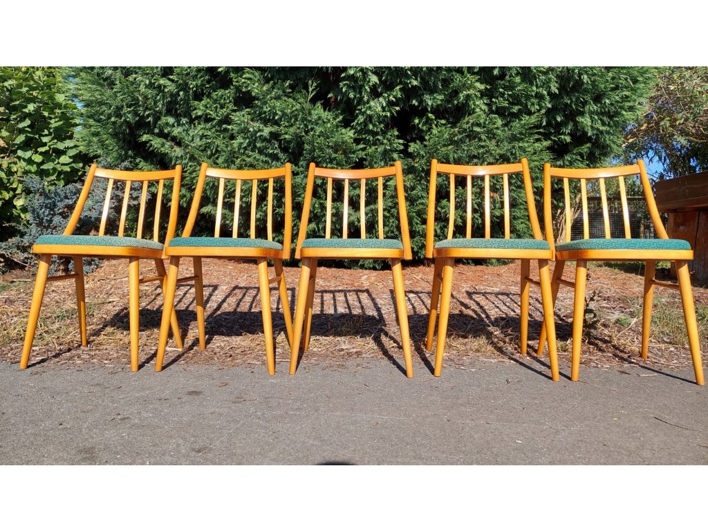 5x Jídelní židle TON Thonet socialismus vintage retro