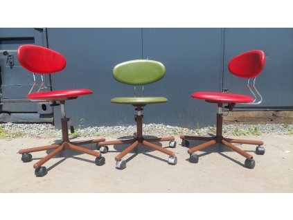 Židle kancelářská KOVONA, otočná, koženka, retro