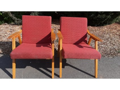 2x Křeslo, křesílko, socialismus, 70.-80. léta, retro