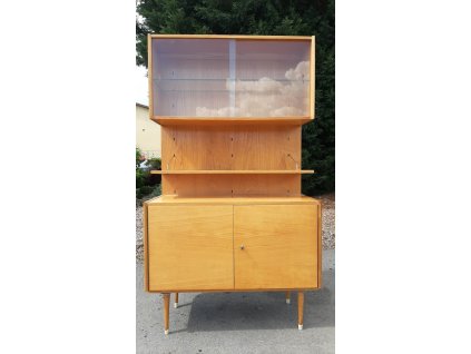 Obývací stěna, komoda, vitrína, socialismus, vintage, retro, 70.-80. léta
