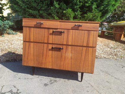 Komoda Prádelník Skříňka Skandinávie Teak Dýha