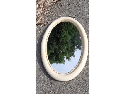 Nástěnné Oválné Zrcadlo 70.-80. léta Socialismus RETRO