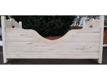 Starožitná Postel Jednolůžko Provence Masiv RETRO