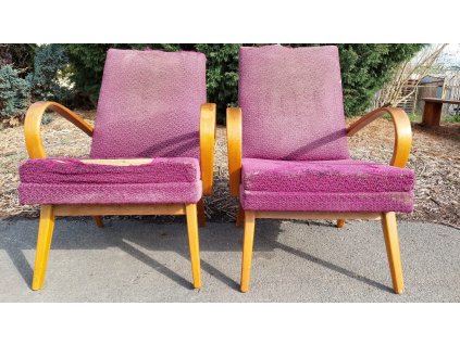 2x Křeslo, křesílko orig. TON, Thonet, socialismus, 70.-80. léta