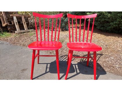 2x Jídelní Židle TON Thonet Socialismus 70.-80. léta Vintage