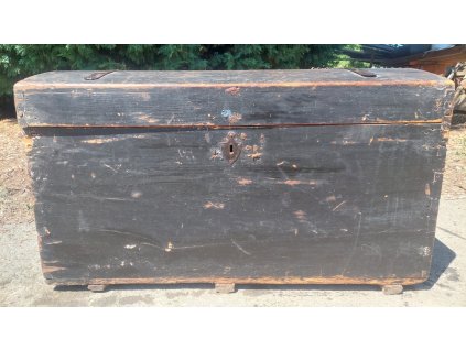 Truhla vojenská, cestovní, bedna, dřevěný kufr