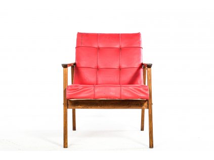 208 Křeslo koženkové, retro, vintage,socialismus
