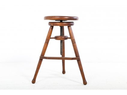 155 Židlička klavírní, otáčecí, polohovací, retro