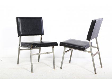 165 Židle industriální, koženková, retro, socialismus