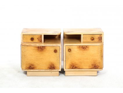 (157) 2x Stolek noční, komoda, Art Deco, 30. léta