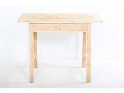 138 Stůl kuchyňský, jídelní, dřevěný, retro