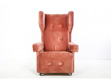 167 Křeslo ušák, televizní křeslo, retro, 70.léta