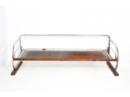 25 Gauč chromový SLEZÁK, retro, funkcionalismus