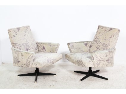 2x Křeslo otočné, křesílko, retro, socialismus