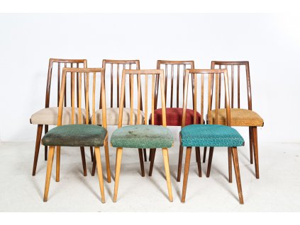 338 Židle různé, jídelní, retro, socialismus