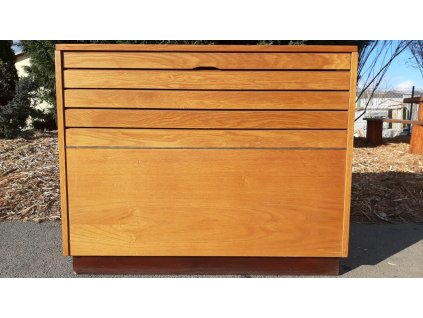 Komoda, peřiňák, skříňka, botník, 70.-80. léta, retro