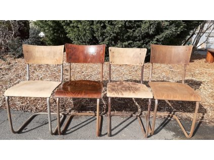 4x Jídelní funkcionalistická židle