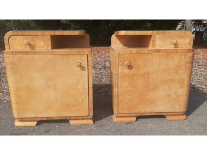 2x Noční stolek, komoda, skříňka, socialismus, 60.-70. léta