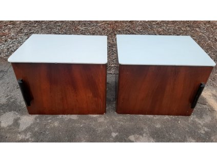 2x Noční stolek, komoda, skříňka, 60.-70. léta, retro