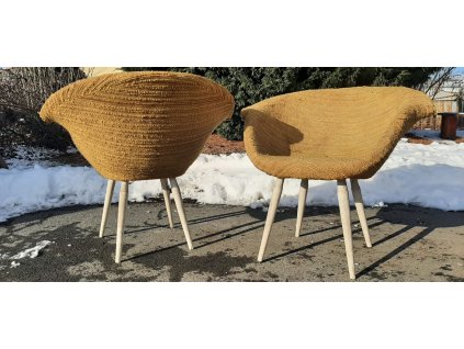 2x Křeslo Křesílko Skořepina Navrátil Vintage RETRO 70.-80.