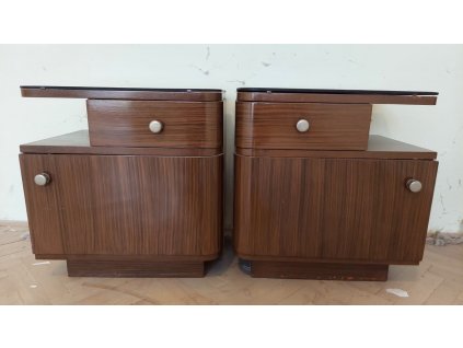 2x Noční stolek, skříňka, komoda, 70.-80. léta, retro