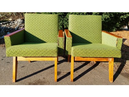 2x Křeslo socialismus vintage 70.-80. léta retro