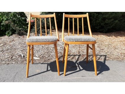 2x Jídelní židle, socialismus, vintage, 70.-80. léta, retro