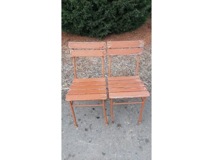 2x Jídelní Zahradní Židle Socialismus Vintage RETRO
