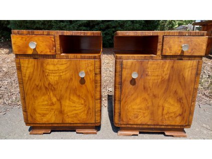 2x Noční stolek, komoda, ložnice, skříňka, 60.-70. léta