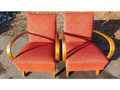 2x Křeslo Halabala, 50.-60. léta, vintage, retro