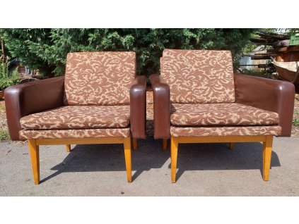 2x křeslo, křesílko, retro, socialismus, vintage