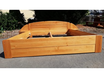 Postel Dvoulůžko Rám Masiv + Noční Stolky